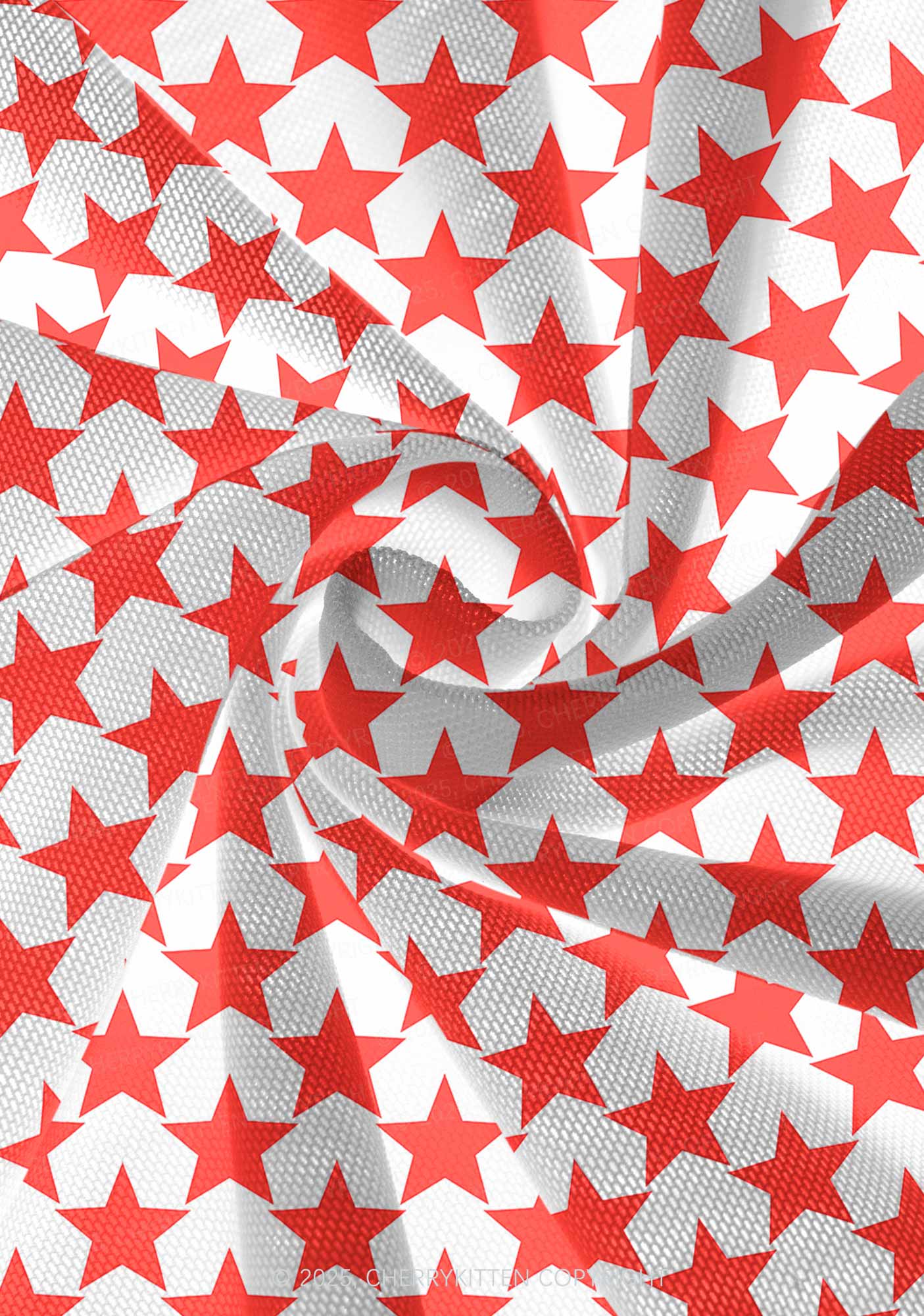 Hyper Red Stars Valentine's Day Y2K Print Mini Layered Skirt Cherrykitten