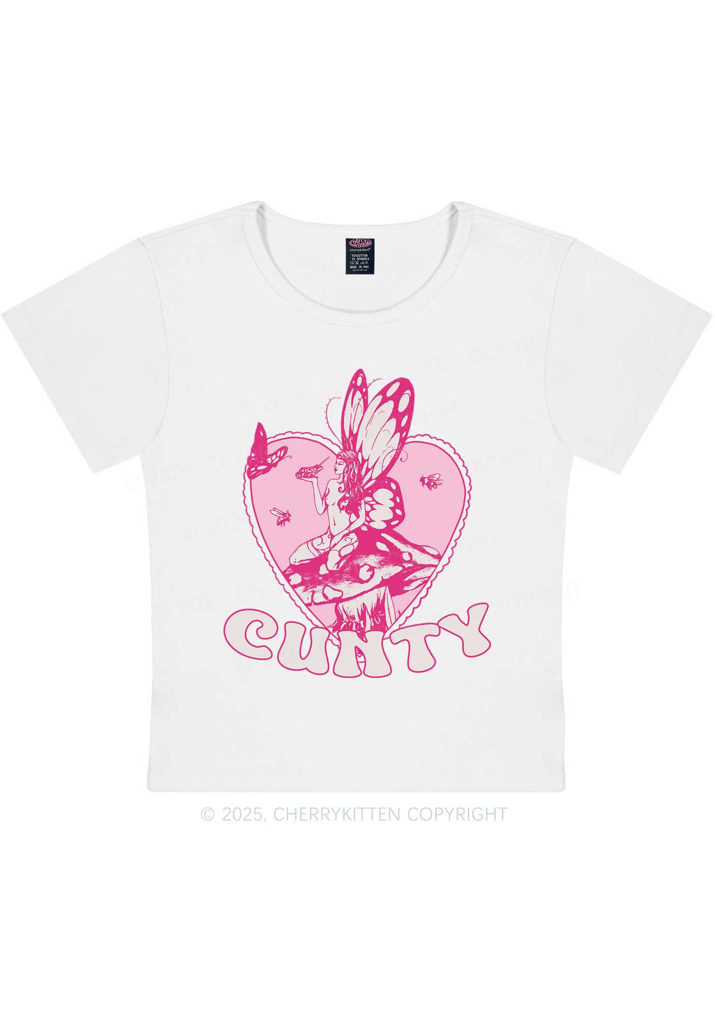 Butterfly Cxnty Y2K Baby Tee Cherrykitten