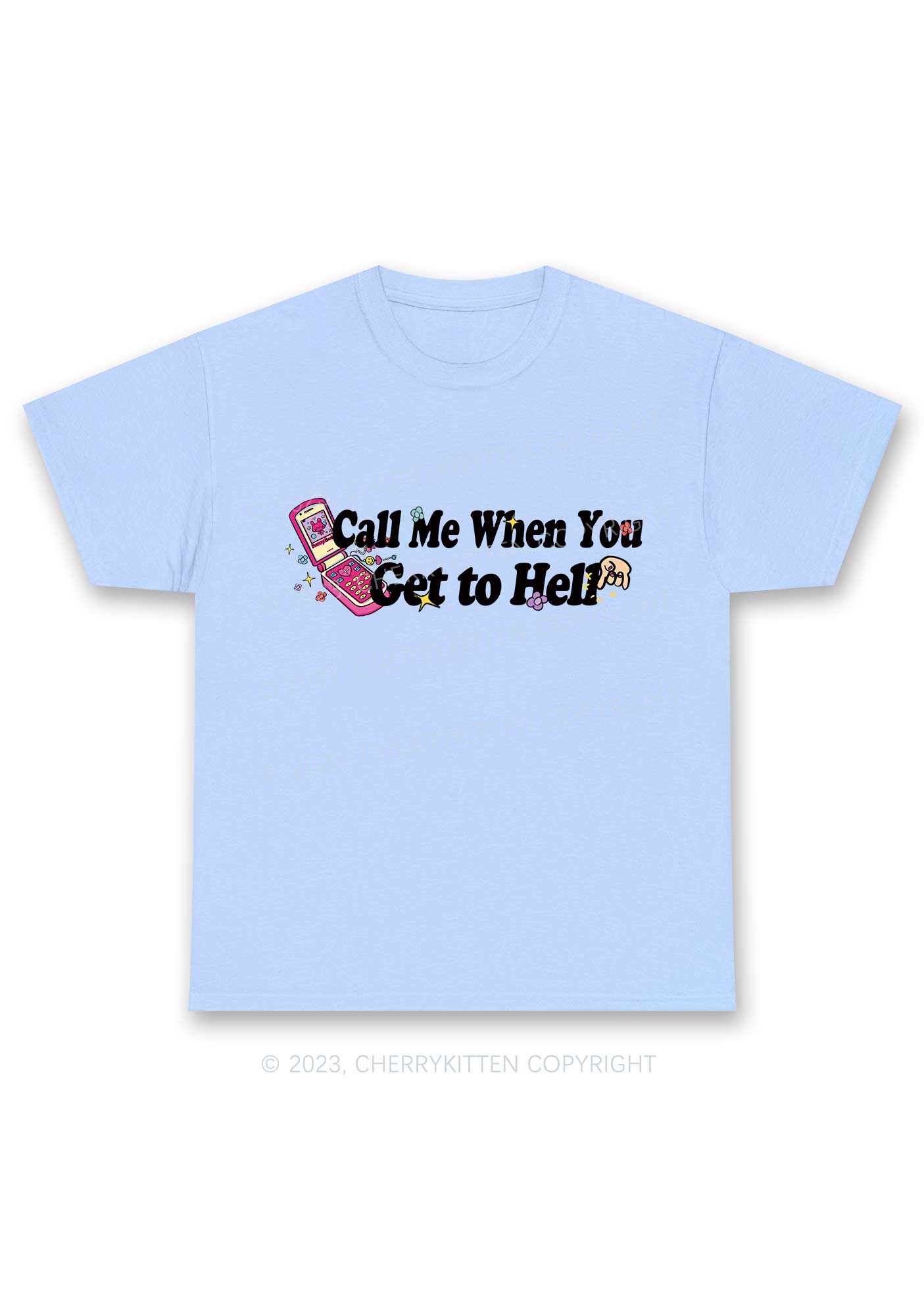 Call Me When You Get To Hell Y2K Chunky Shirt Cherrykitten