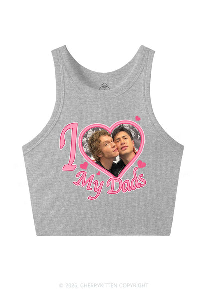 I Love My Dads HR Y2K Crop Tank Top Cherrykitten