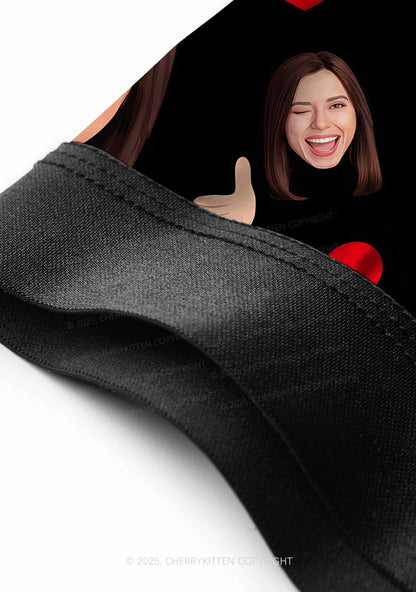 Custom Portrait Red Hearts Y2K Print Men Boxer Briefs Cherrykitten