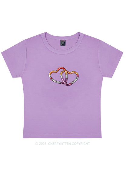 Carabiner Hearts Pride Y2K Baby Tee Cherrykitten