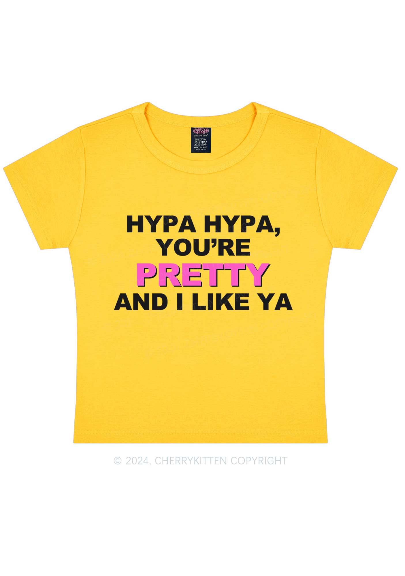 Hypa You Are Pretty Y2K Baby Tee Cherrykitten
