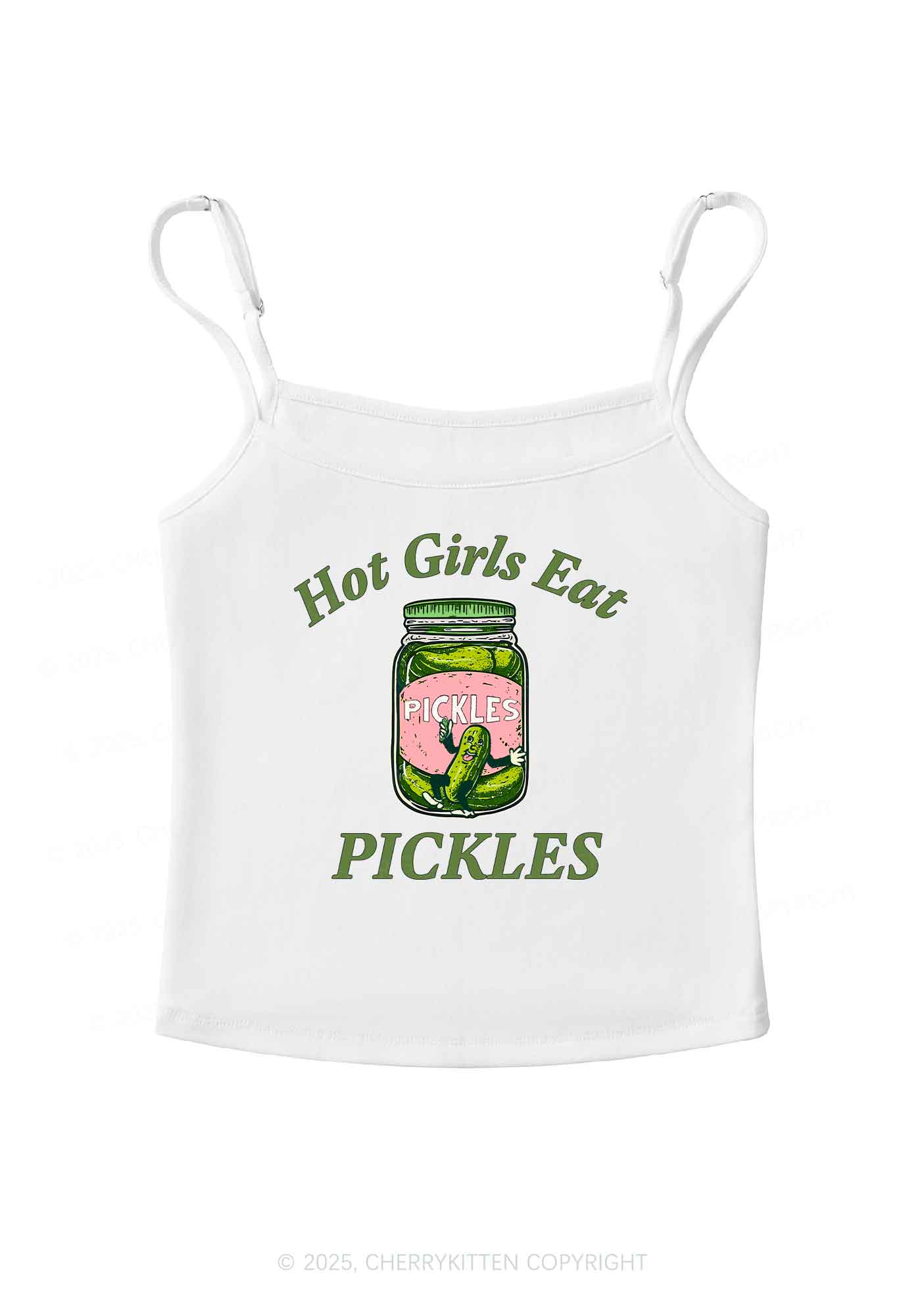 Hot Girls Eat Pickles Y2K Spaghetti Strap Cami Cherrykitten