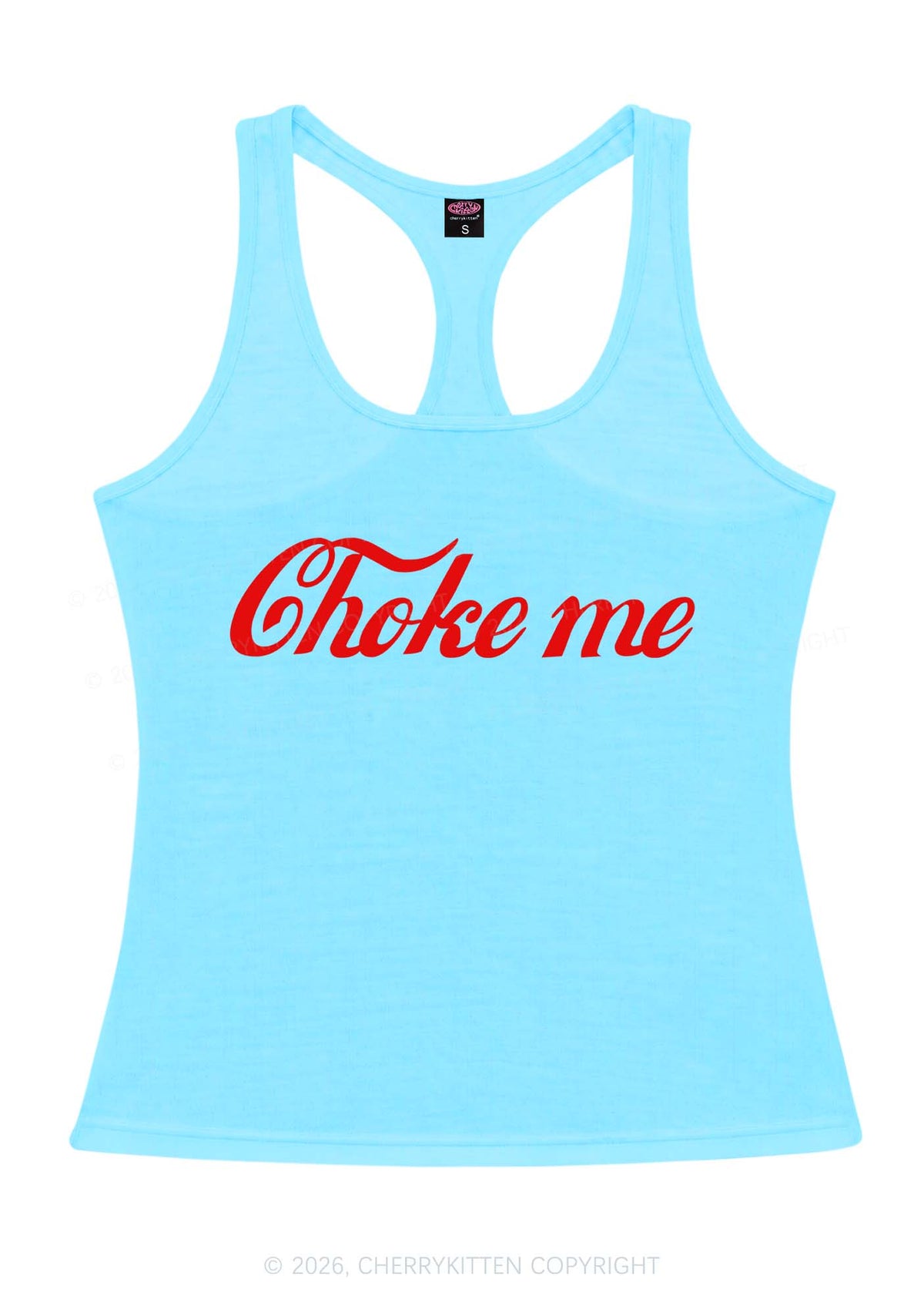 Choke Me Y2K Women Racerback Tank Top Cherrykitten