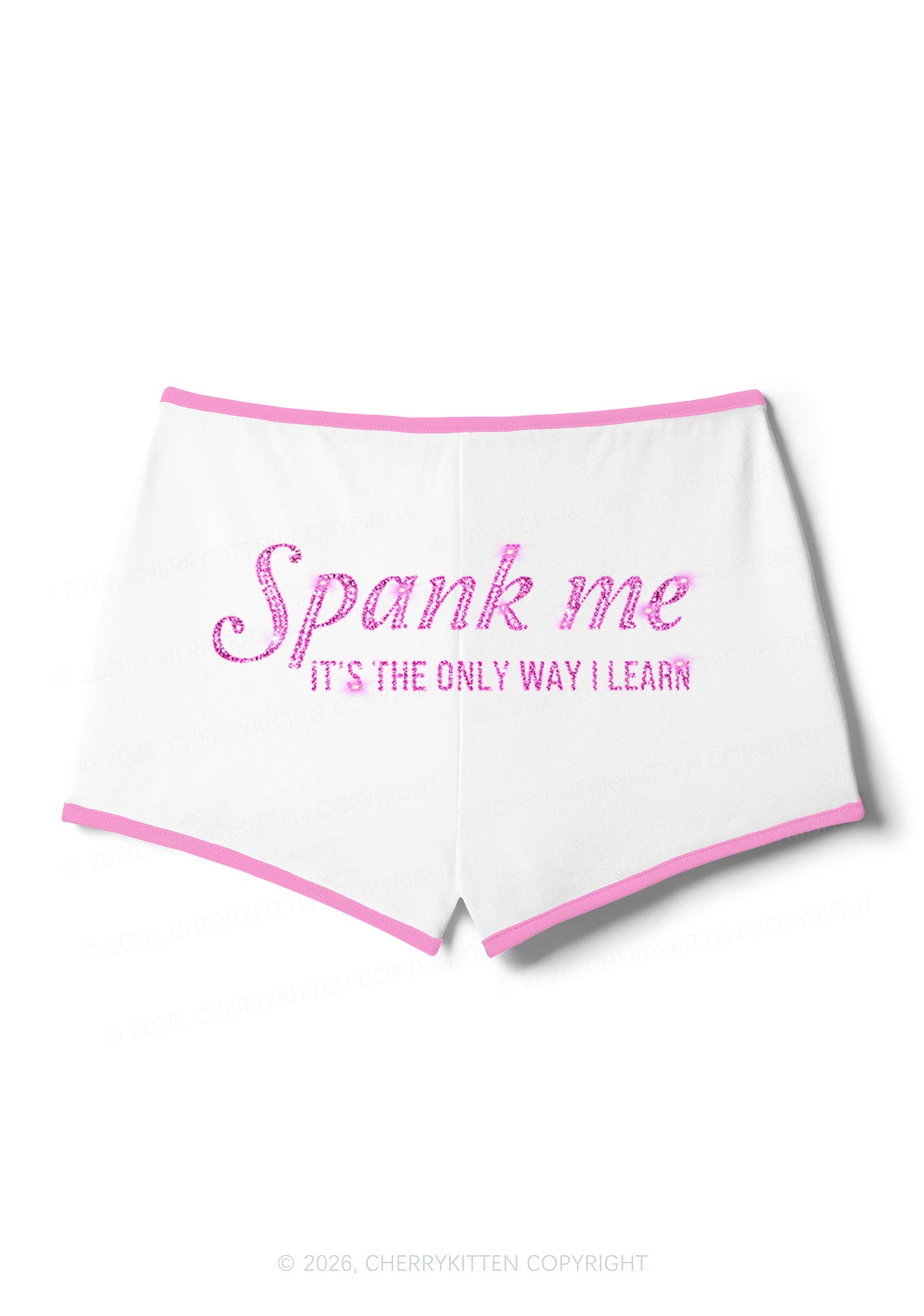 Rhinestone Spank Me Y2K Booty Shorts Cherrykitten