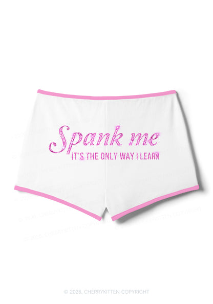 Rhinestone Spank Me Y2K Booty Shorts Cherrykitten