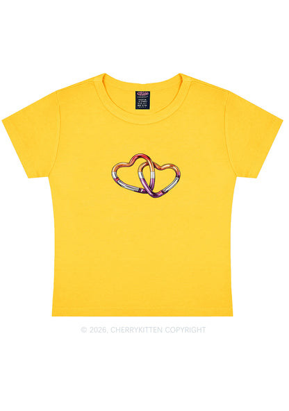 Carabiner Hearts Pride Y2K Baby Tee Cherrykitten