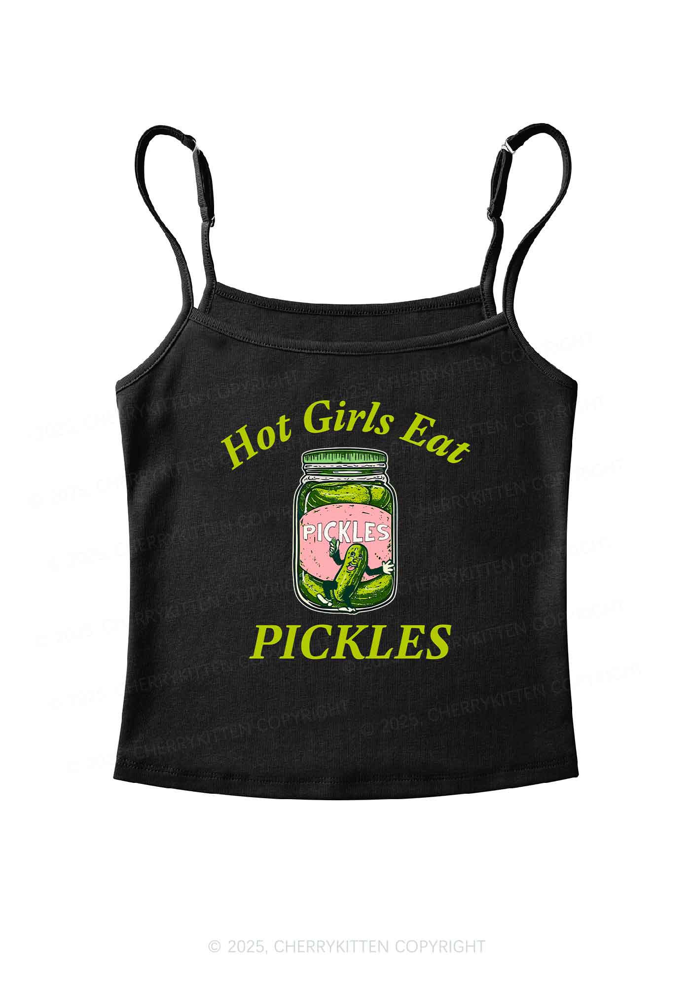 Hot Girls Eat Pickles Y2K Spaghetti Strap Cami Cherrykitten