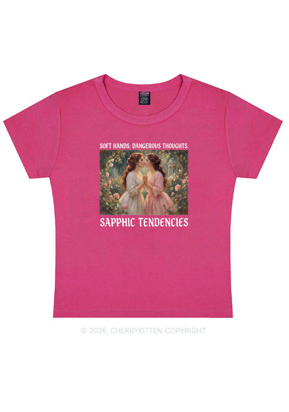 Soft Sapphic Tendencies Pride Y2K Baby Tee Cherrykitten