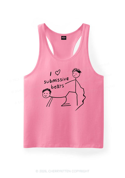 I Love S Bears Y2K Men Racerback Tank Top Cherrykitten