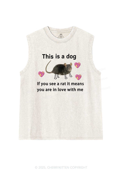 If You See Rat Y2K Washed Muscle Tank Cherrykitten