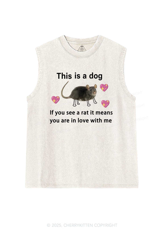 If You See Rat Y2K Washed Muscle Tank Cherrykitten