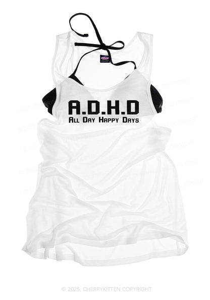 All Day Happy Days Y2K Sheer Boyfriend Tank Cherrykitten