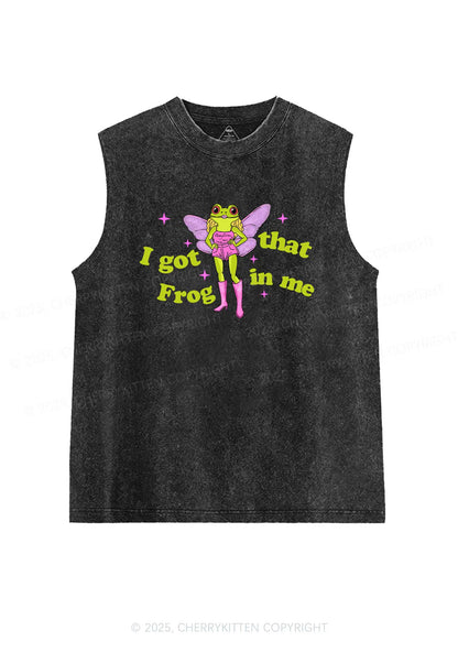 I Got That Frog Y2K Washed Muscle Tank Cherrykitten