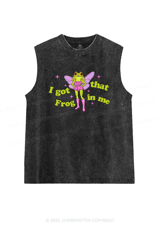 I Got That Frog Y2K Washed Muscle Tank Cherrykitten