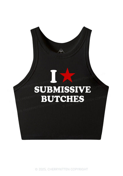 I Love S Butches Y2K Crop Tank Top Cherrykitten