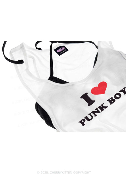 I Love Punk Boys Y2K Sheer Boyfriend Tank Cherrykitten