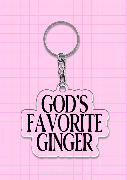 Gods Favorite Ginger 1Pc Y2K Keychain Cherrykitten