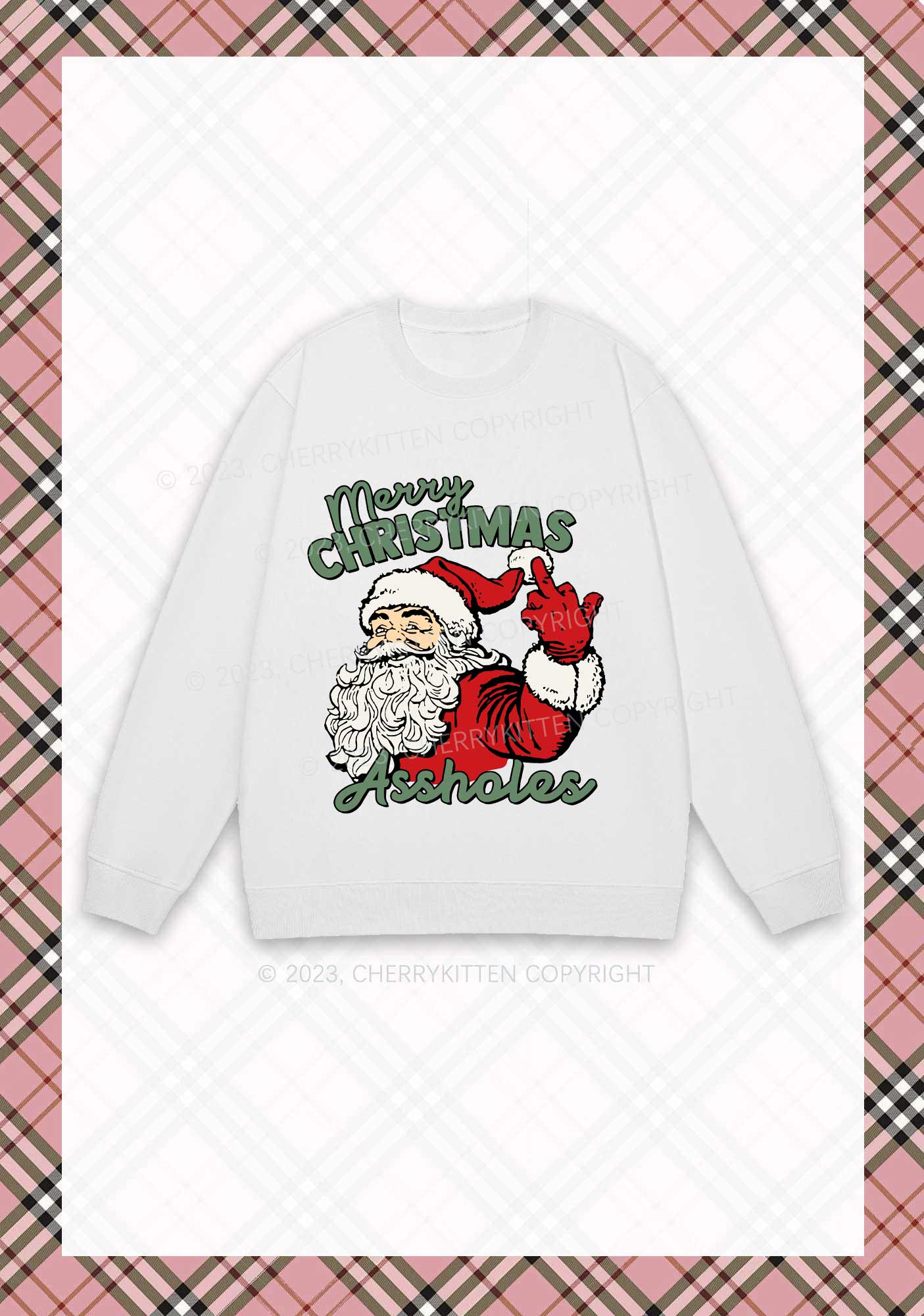 Merry Christmas Y2K Sweatshirt Cherrykitten