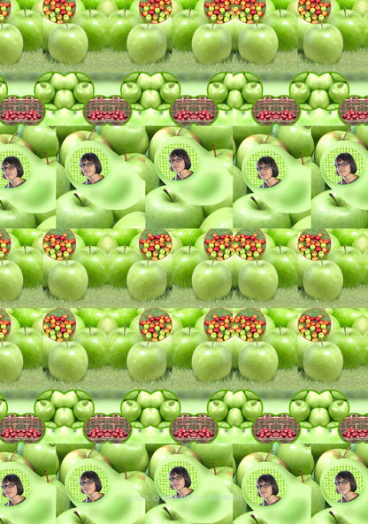 Green Apple Y2K Print Mini Skirt Cherrykitten