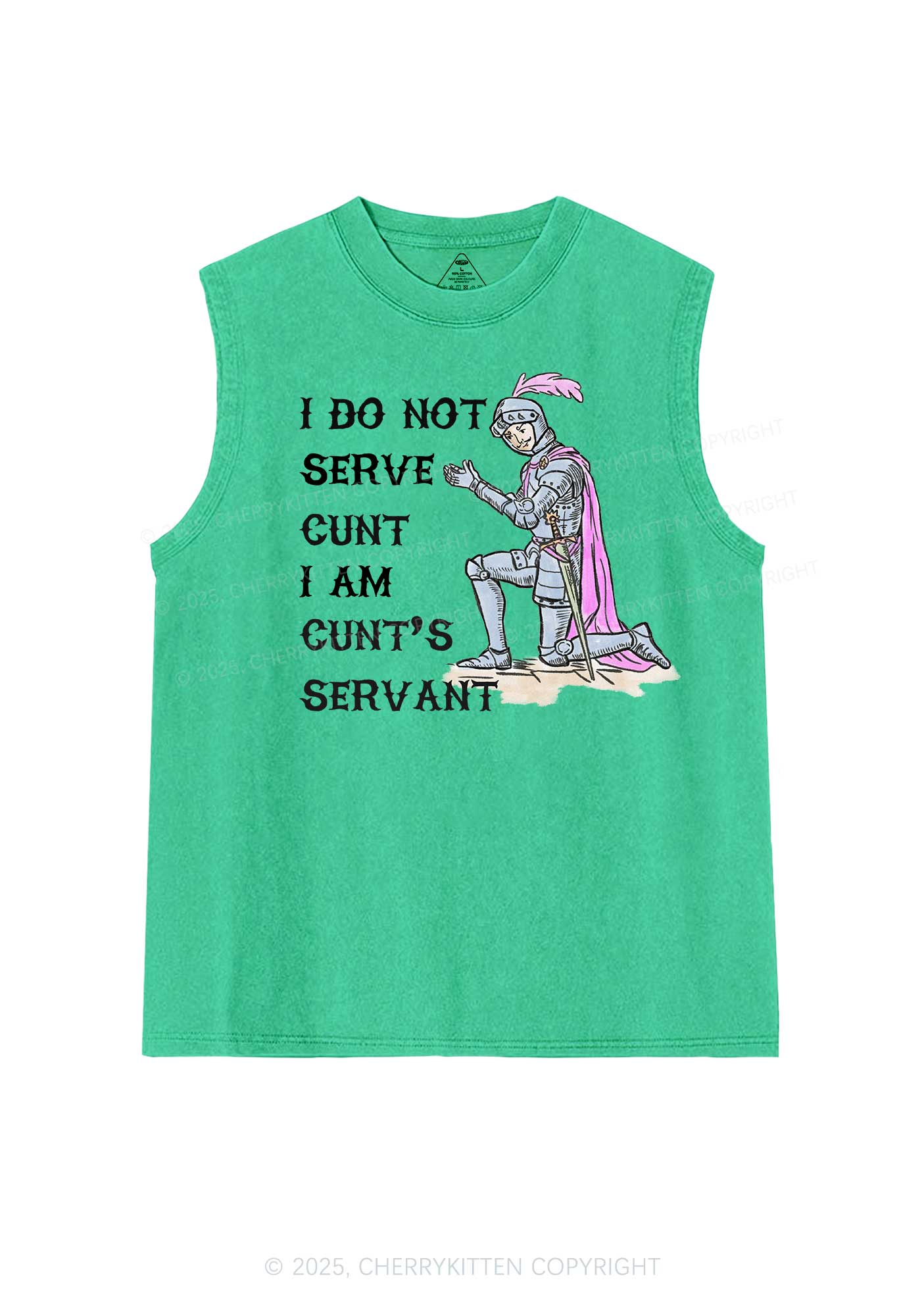 I Am Cxxt Servant Y2K Washed Muscle Tank Cherrykitten