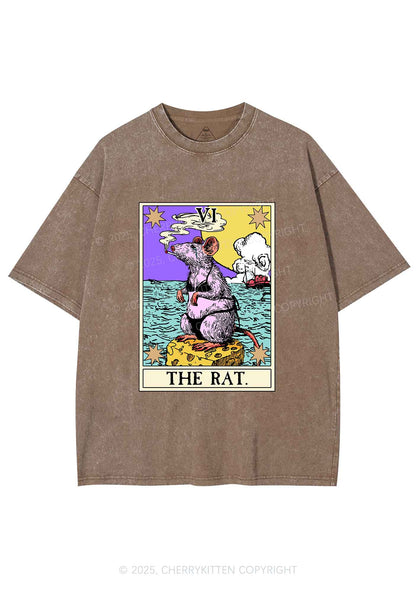 The Rat Smoking Y2K Shirts Washed Tee Cherrykitten