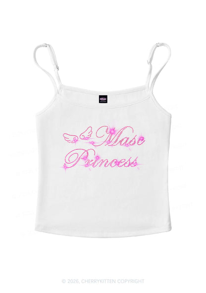 Rhinestone Masc Princess Pride Y2K Spaghetti Strap Cami Cherrykitten