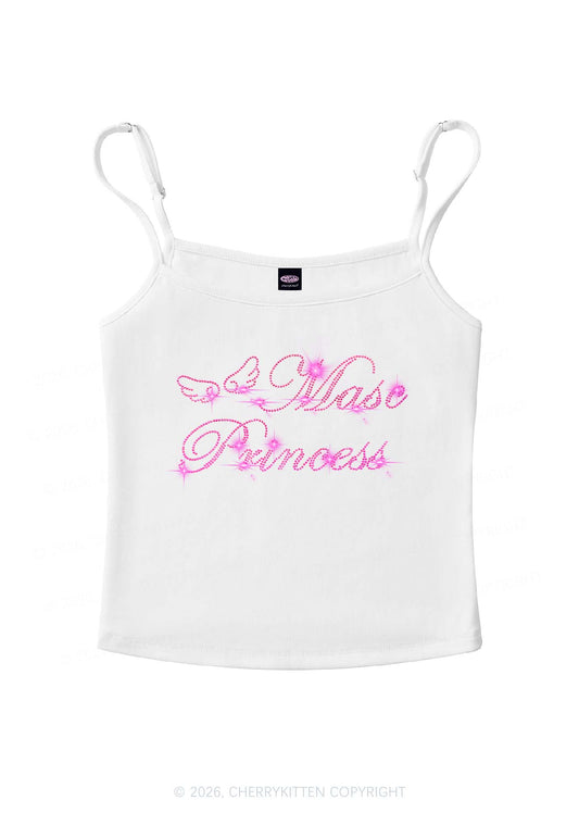 Rhinestone Masc Princess Pride Y2K Spaghetti Strap Cami Cherrykitten