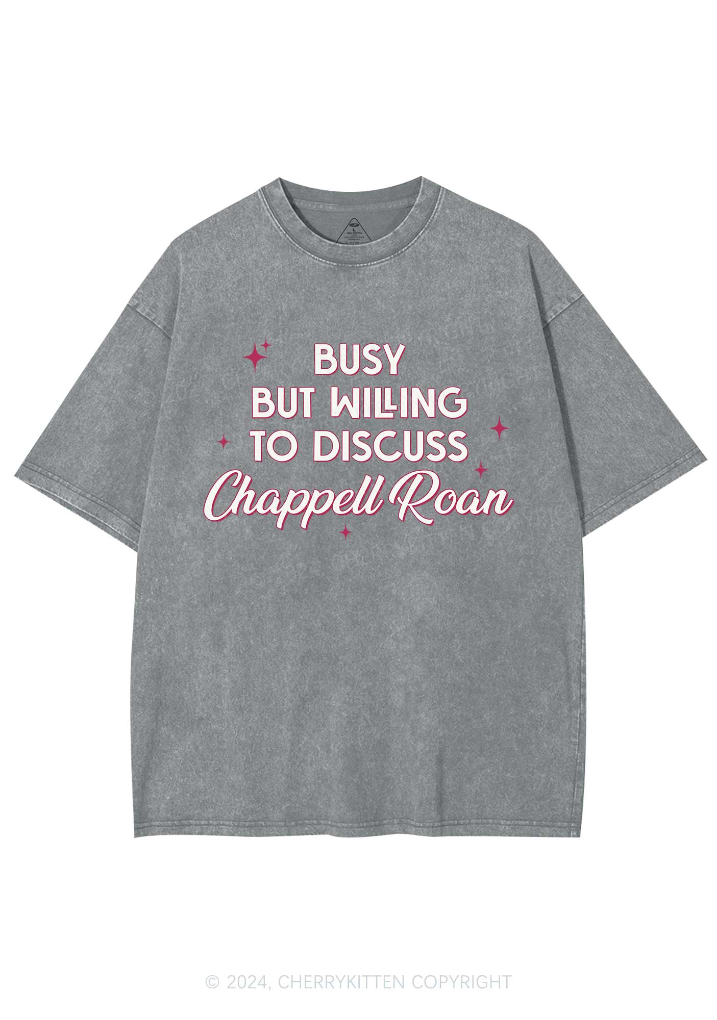 Busy But Willing To Discuss Y2K Washed Tee Cherrykitten