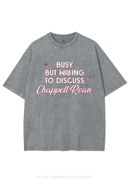 Busy But Willing To Discuss Y2K Washed Tee Cherrykitten