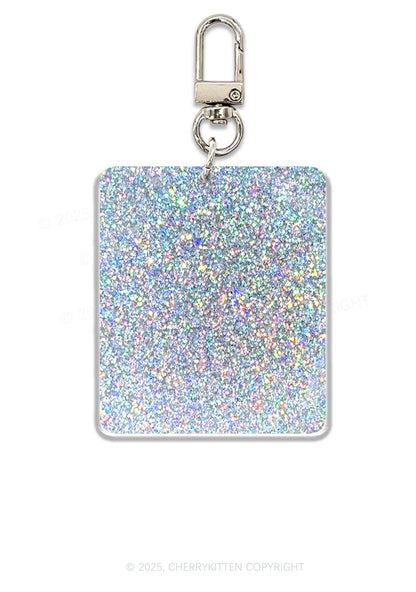 Halloween Tis The Season Skull Y2K Glitter Keychain Cherrykitten