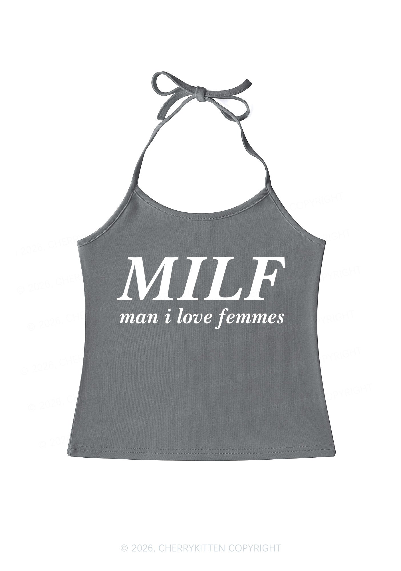 Man I Love Femme Pride Y2K Halter Neck Cami Cherrykitten