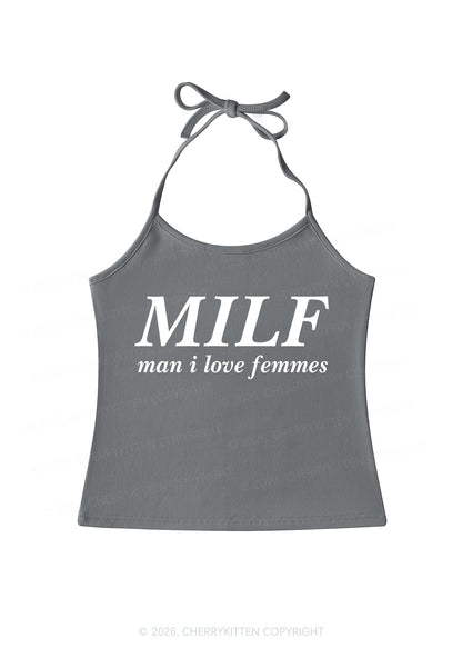 Man I Love Femme Pride Y2K Halter Neck Cami Cherrykitten