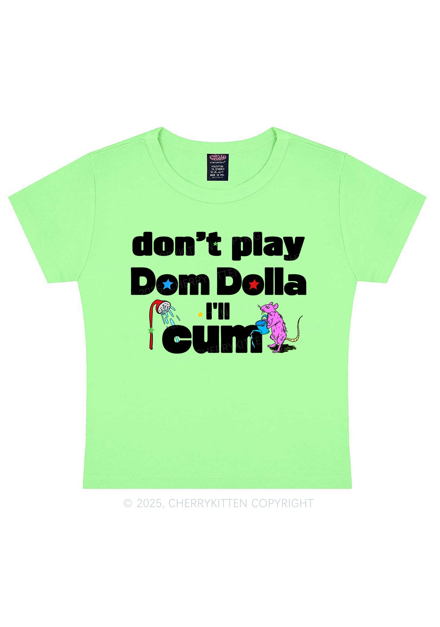 Do Not Play Dom Y2K Baby Tee Cherrykitten