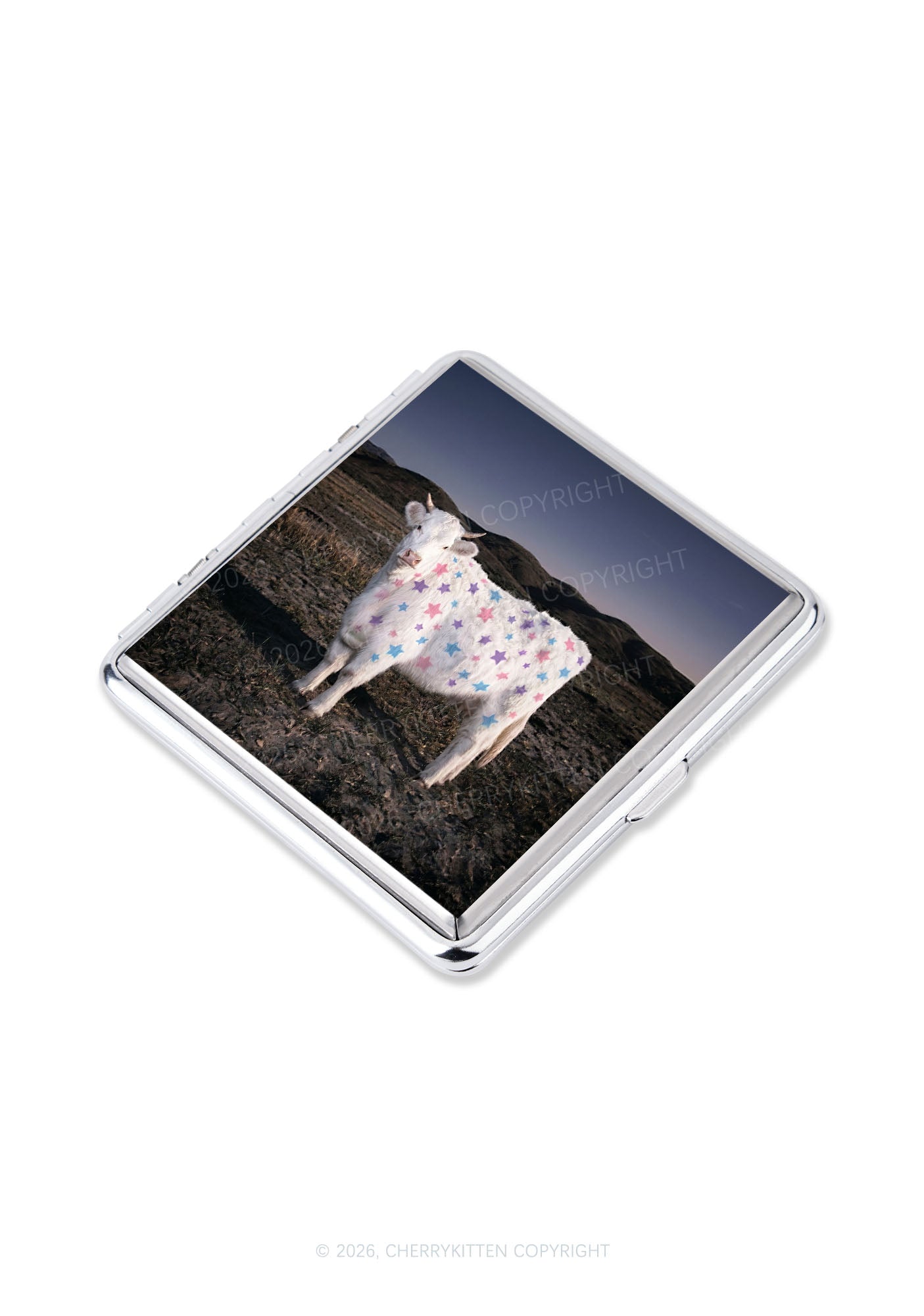 Pastel Star Cow Y2K Cigarette Case Cherrykitten