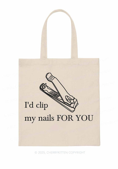 Clip Nails For You  Pride Y2K Canvas Tote Bag Cherrykitten