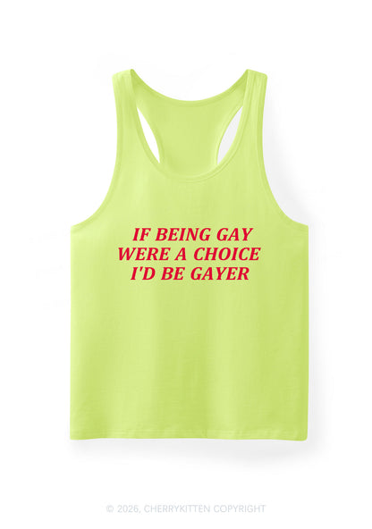 Being Gay Were A Choice Pride Y2K Men Racerback Tank Top Cherrykitten