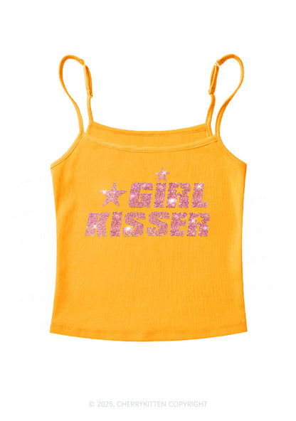 Rhinestone Girl kisser Pride Y2K Spaghetti Strap Cami Cherrykitten
