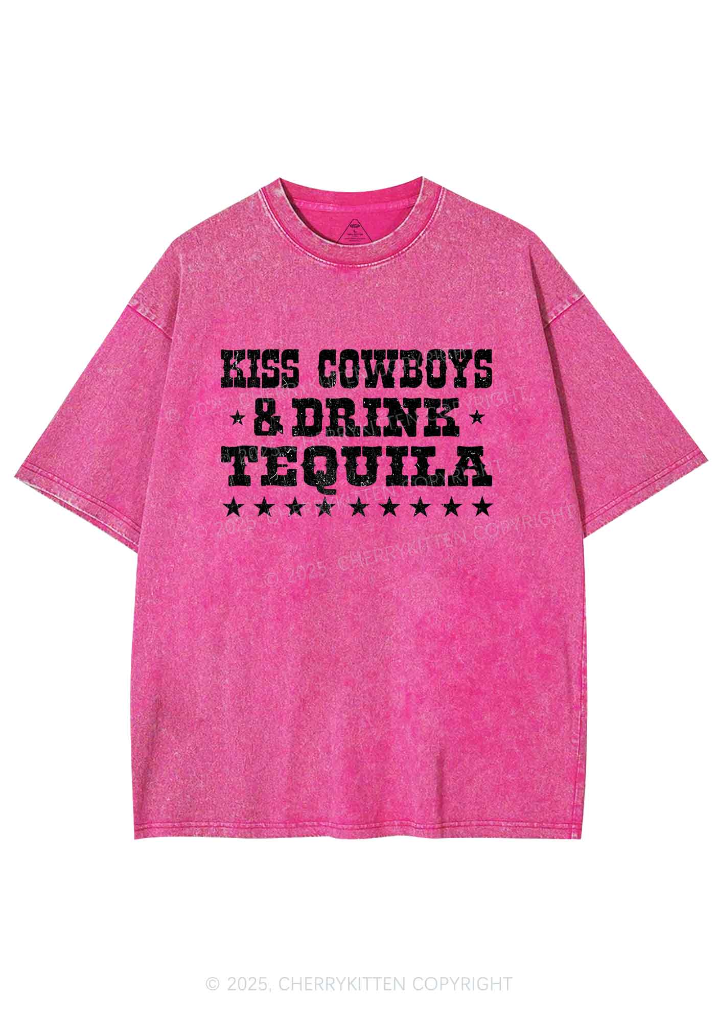 Kiss Cowboys Y2K Shirts Washed Tee Cherrykitten
