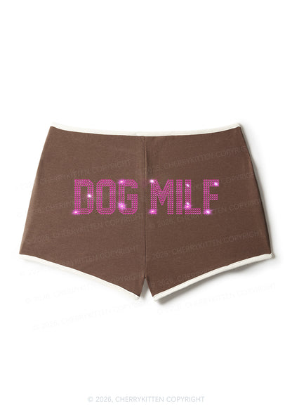 Rhinestone Dog Mxxf Y2K Booty Shorts Cherrykitten