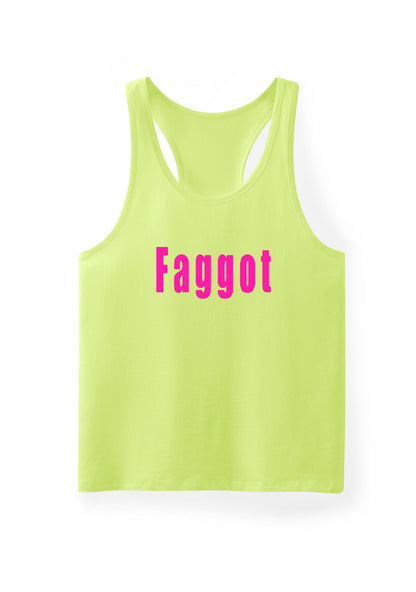Pink Faggot Pride Y2K Men Racerback Tank Top Cherrykitten