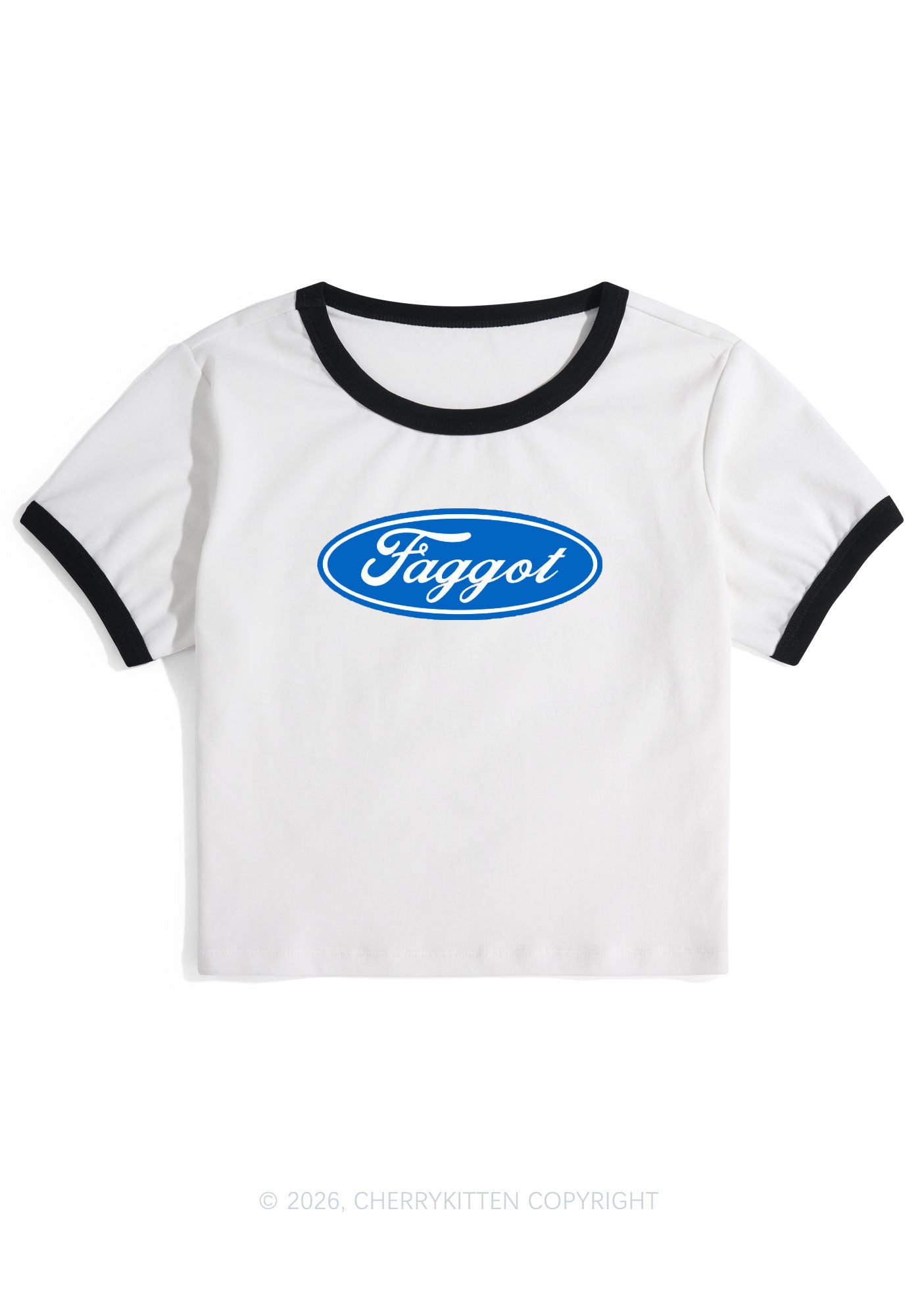 Faggot Pride Y2K Ringer Tee Cherrykitten