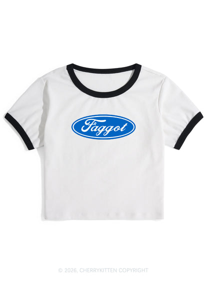 Faggot Pride Y2K Ringer Tee Cherrykitten