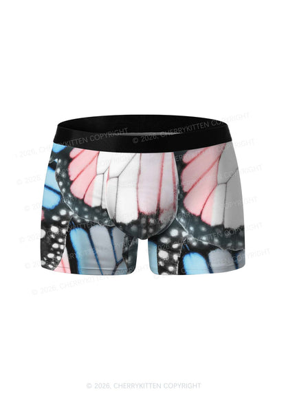 Trans Butterfly Wing Pride Y2K Print Men Boxer Briefs Cherrykitten