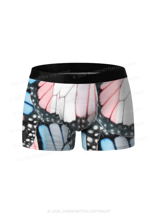 Trans Butterfly Wing Pride Y2K Print Men Boxer Briefs Cherrykitten