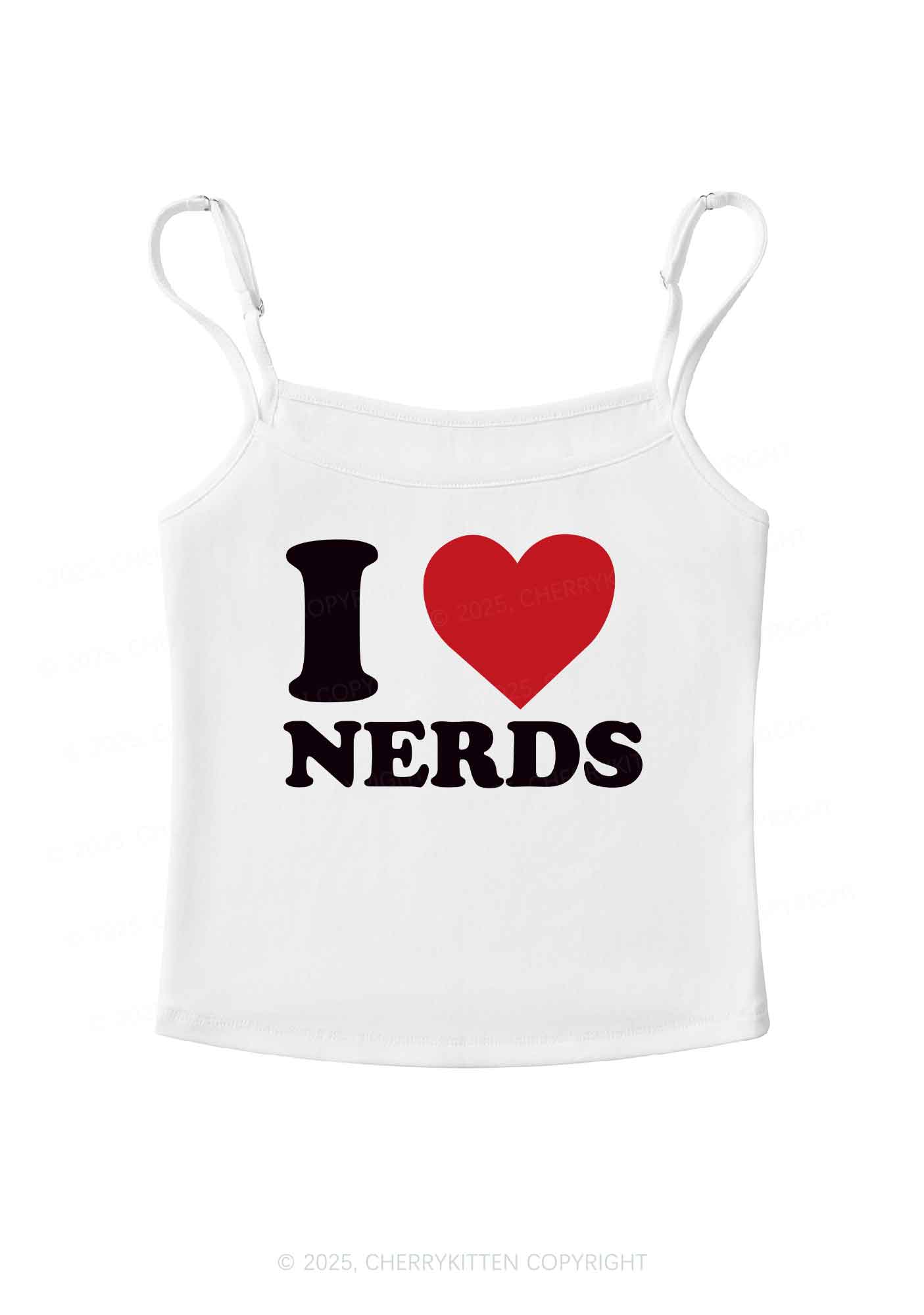 I Love Nerds Y2K Spaghetti Strap Cami Cherrykitten