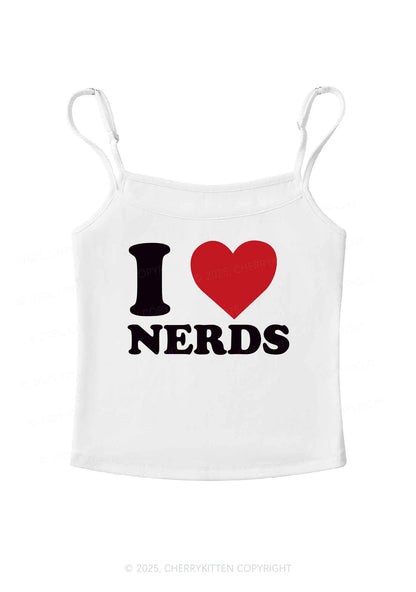 I Love Nerds Y2K Spaghetti Strap Cami Cherrykitten