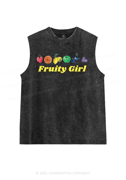 Fruity Girl Y2K Washed Muscle Tank Cherrykitten