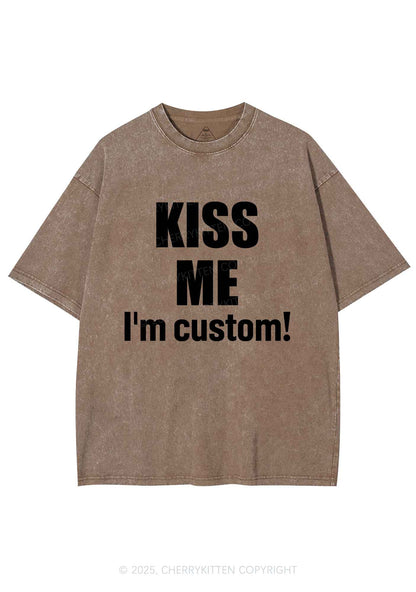 Kiss Me Im Custom Y2K Shirts Washed Tee Cherrykitten